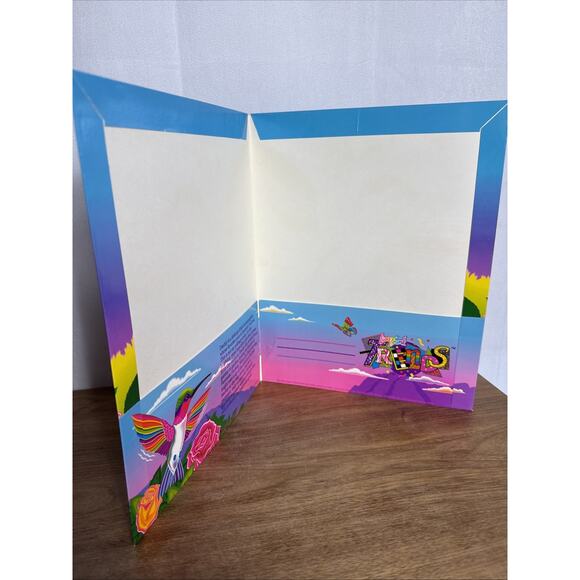 Vintage Lisa Frank Hummingbird Pocket Folder Unpunched Dashly Bird Trends Retro - Picture 7 of 10